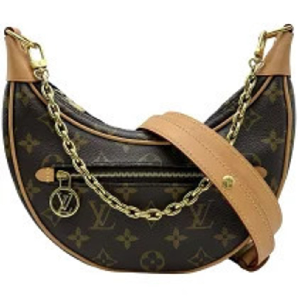 Louis Vuitton Loop Monogram Canvas Shoulder Bag Brown